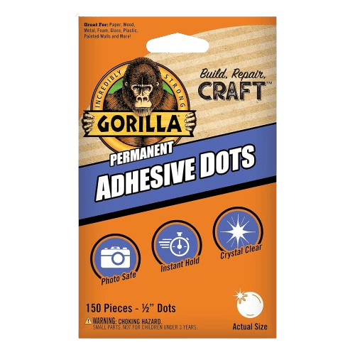 Gorilla Permanent Adhesive Dots .5"x15 Pieces - 1495