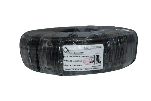 16MM Single Core Cable Black (9 MTR ROLL)