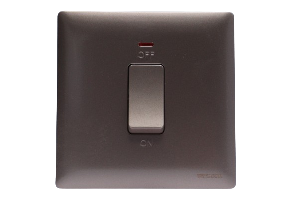 Windsor Innova Light Coffee 1-Gang Double Pole Switch with Neon Indicator 2A - 91324CF