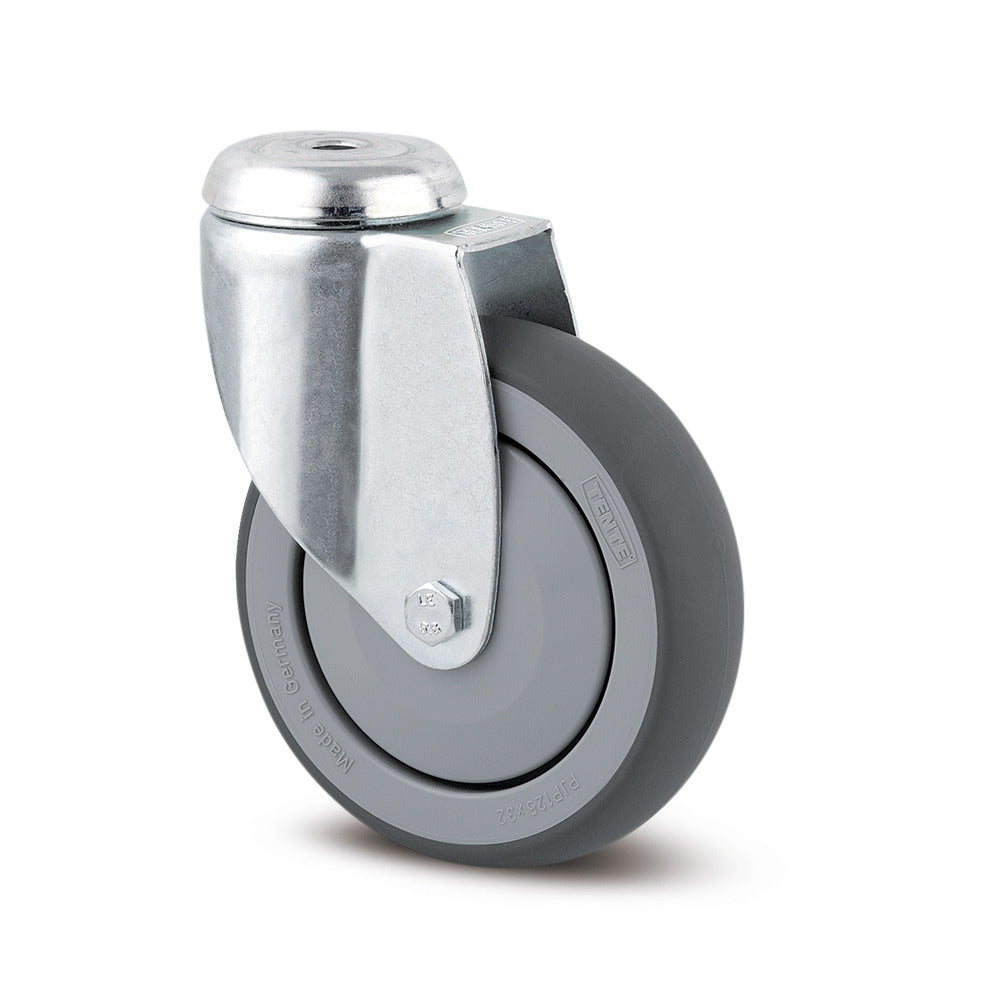 3" SWIVEL CASTOR BOLT HOLE THERMOPLASTIC THREAD 247 PJP 75 P3-13 FURNITURE & EQUIPMENT STEEL CASTOR TENTE