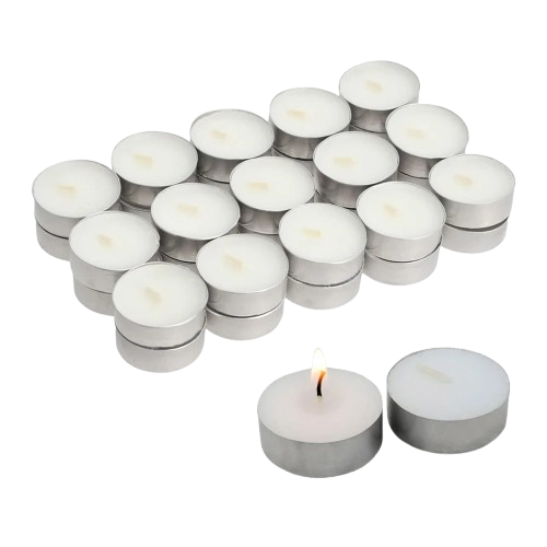 100 PACK UNSCENTED TEA LIGHT CANDLES