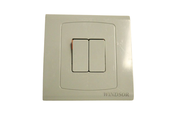 10A 2gang 2way plate switch
