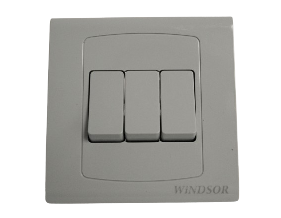 10A 3gang 2way plate switch