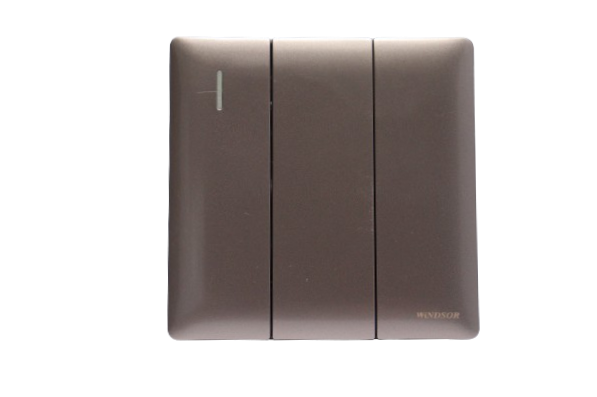 Windsor Innova Light Coffee 3-Gang 2-Way Switch 1A - 9136CF