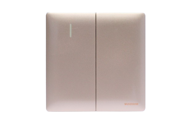 Windsor Innova Gold 2 Gang 2 Way Switch, 1A - 9134EFCH
