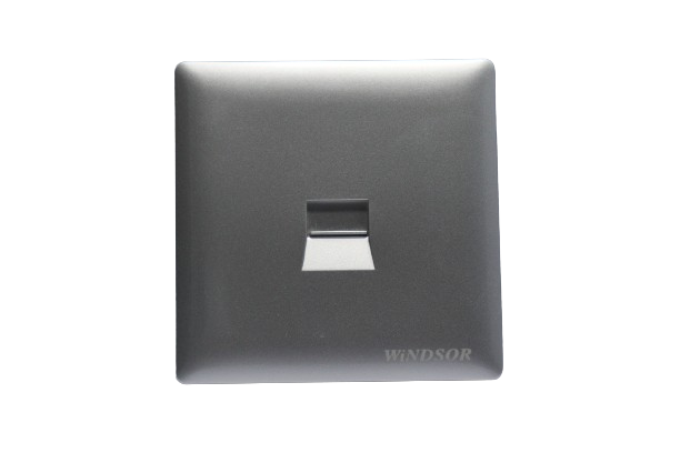 Windsor Innova Grey RJ11 Telephone Socket - 91438GR
