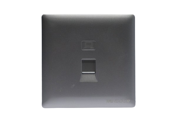 Windsor Innova Grey 1 Gang RJ45 Data Socket - 91442GR