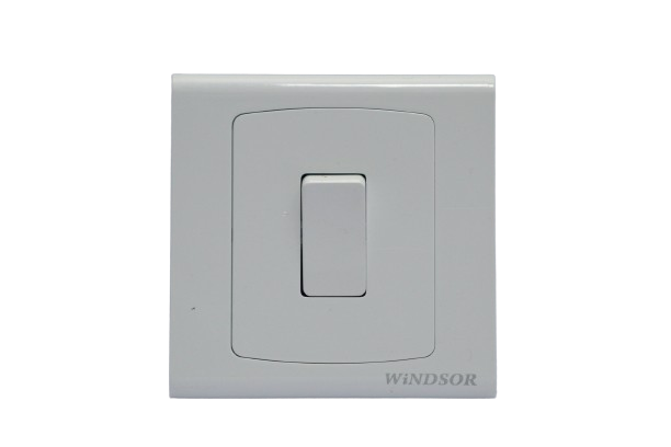 Windsor Royal Star White 1 Gang 1 Way Switch 1A - D31