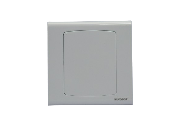 Windsor Royal Star White 1 Gang Blank Plate - D41