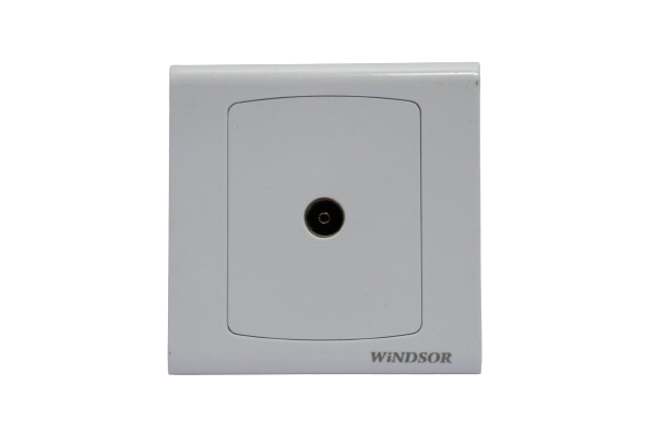 Windsor Royal Star White Coaxial Socket Single Outlet - D432