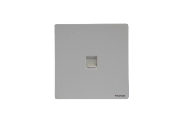 Windsor Royal Star White 1 Gang RJ45 Data Socket - D442