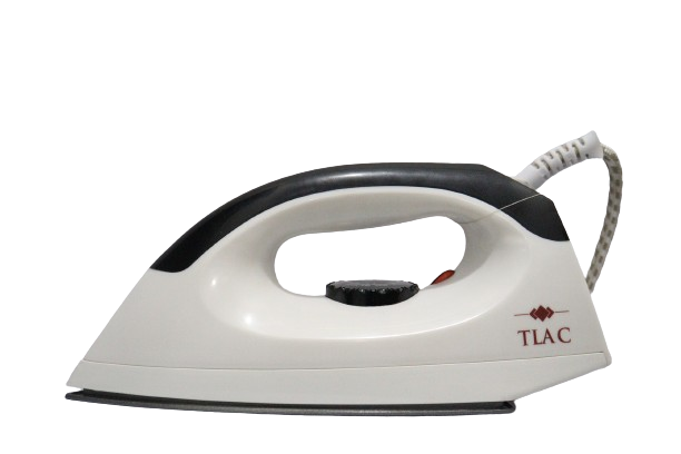 Dry Iron 1000W Non-Stick Black and White