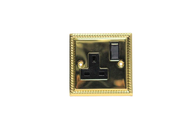 Windsor Noble Gold 13A 1 Gang Switched Socket - G45