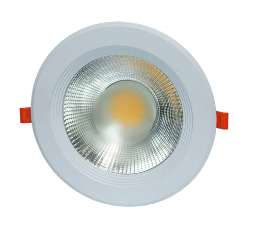 30W LED COB Downlight, Aluminium Housing, 6500K Daylight, 120° Beam Angle, 2400lm, IP20