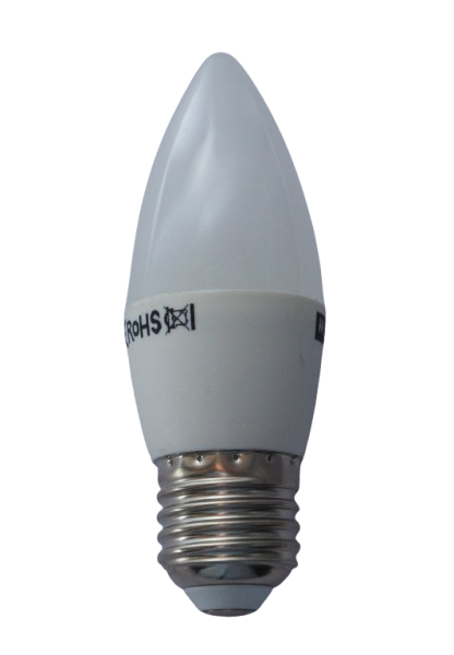 7W LED Candle Bulb, E27 Base, 3000K Warm White