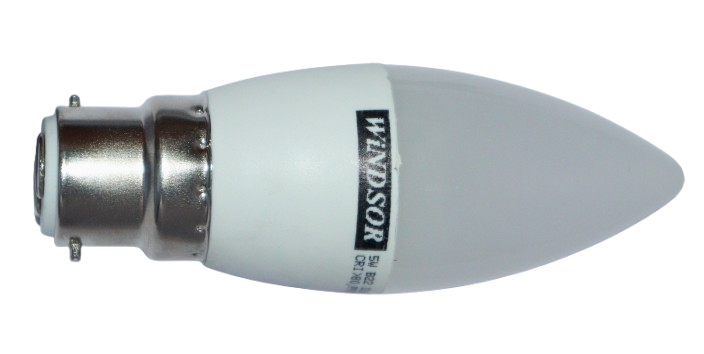 7W LED Candle Bulb, B22 Base, 6500K Daylight