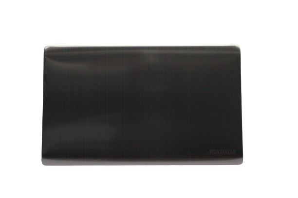 Windsor Metal Silk 2 Gang Blank Plate Silver - WIN275