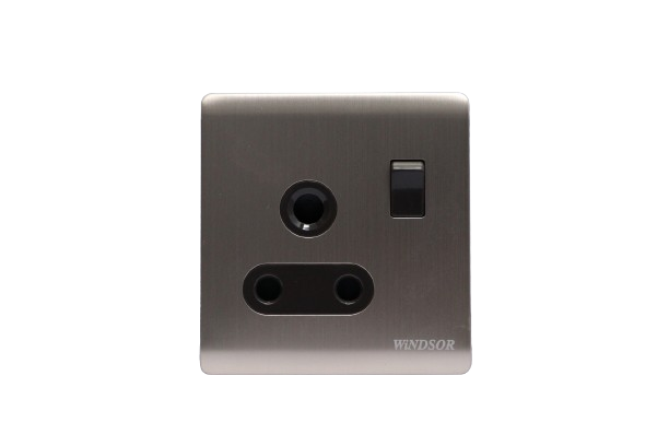 Windsor Metal Silk Gold 15A Switch Socket - MS429J