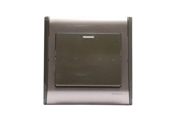 Windsor Pioneer Gun Metal Grey 1 Gang 2 Way Switch 1A - P32GB