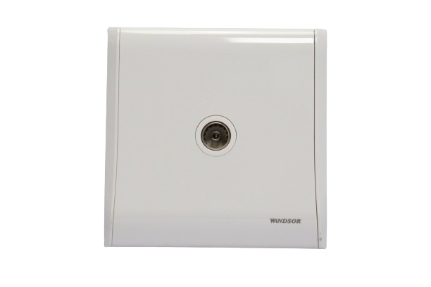 Windsor Pioneer White Coaxial Socket - P432F