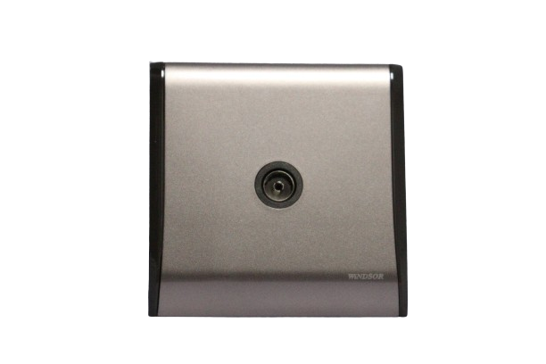 Windsor Pioneer Gun Metal Grey Coaxial Socket - P432GB