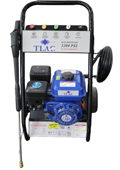 TLAC - Pressure Washer 150-170 Bar 7Hp 3400Rpm Petrol Engine 3200Psi