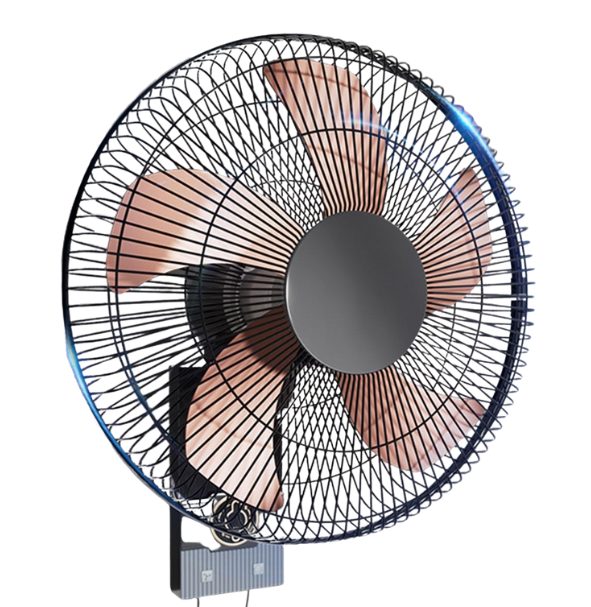 16" Wall Fan – 5 Blades, 3 Speeds, Metal Grill