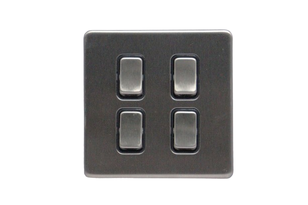 Windsor VIP Chrome 4 Gang 2 Way Switch 1A - VC364Y