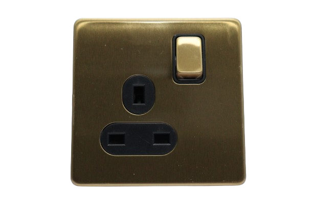 Windsor VIP Gold 13A 1 Gang Switched Socket - VC45J