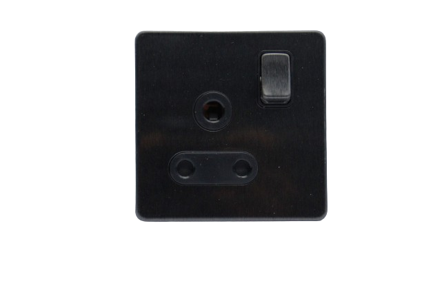 Windsor VIP Black 15A 1 Gang Switched Round-Pin Socket - VC429GB