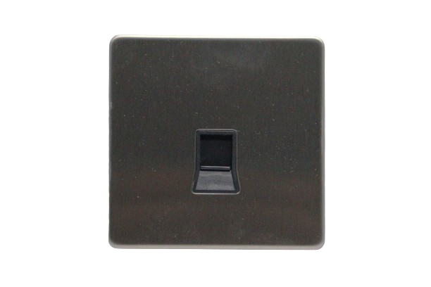 Windsor Metal Silk SIlver 1 Gang RJ45 Data Socket - MS442Y