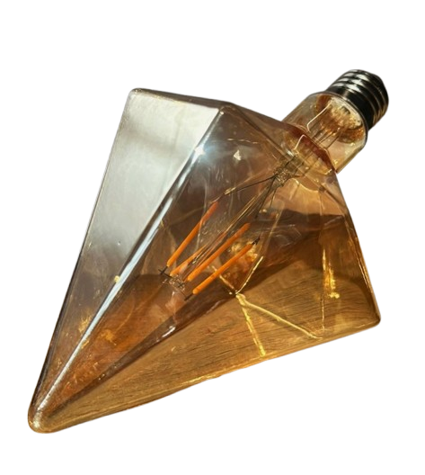 Amber Diamond LED Filament Bulb, 4W, E27, 2000-2700K