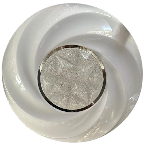 48W LED Ceiling Lamp with 3-Color CCT, Star White Finish, 500mm