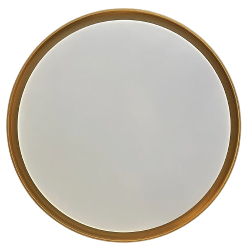 30W LED Ceiling Lamp with 3-Color CCT, Gold + White Finish, 400mm