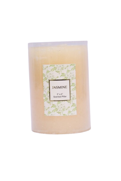 3''*4'' JASMINE SCENTED PILLAR CANDLE