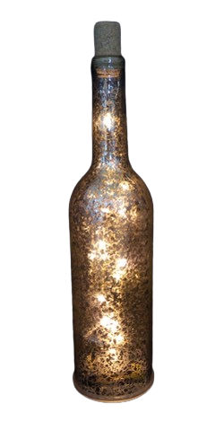Silver Glass Bottles with LED Lights (Model XML-008-F03)