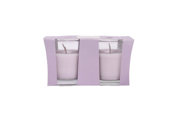 2PK LAVENDER SCENTED CANDLES 40G