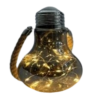 Smoke Glass Bulb with LED Lights (9cm x 18cm, Model XML-602-15L)