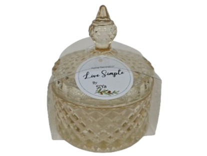 CA-002 Light Green Glass Jar with Lid (10.5 x 13 cm)