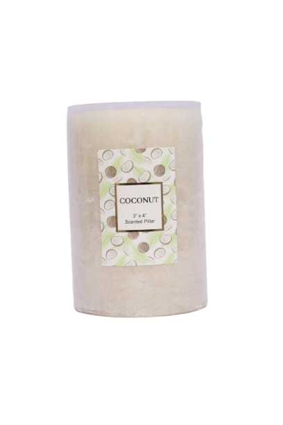3''*4'' COCONUT SCENTED PILLAR CANDLE