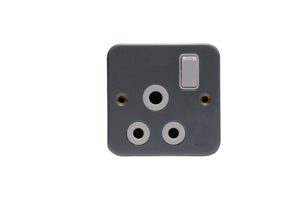 Windsor Metallic 15A Single Switched Socket - M429