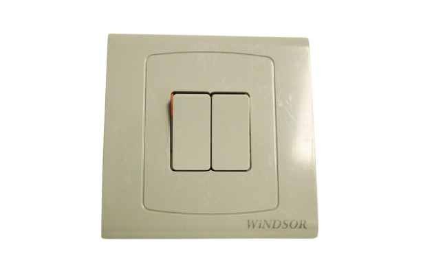 10A 2gang 2way plate switch