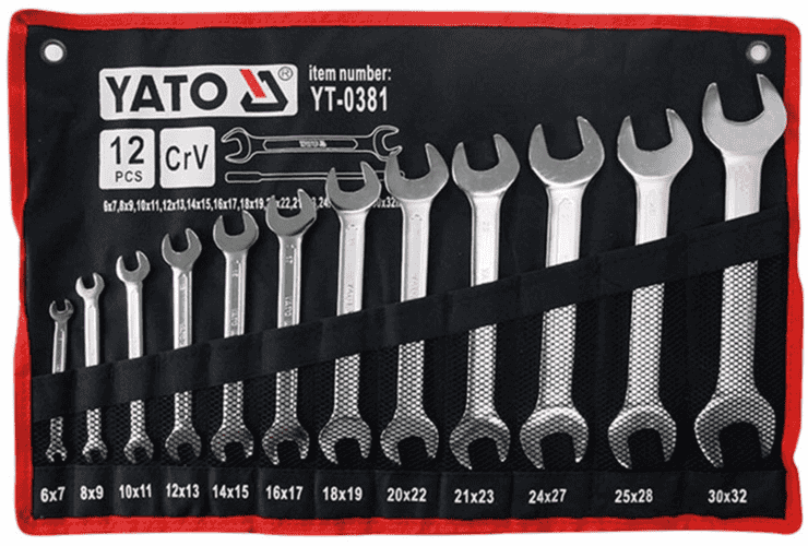 YATO DOE Spanner Set 12Pcs 6-32MM - YT-381