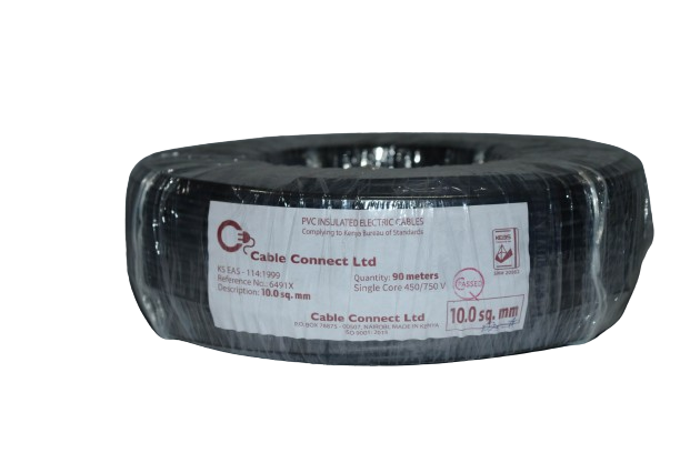 1MM Single Core Cable Black (9 MTR ROLL)