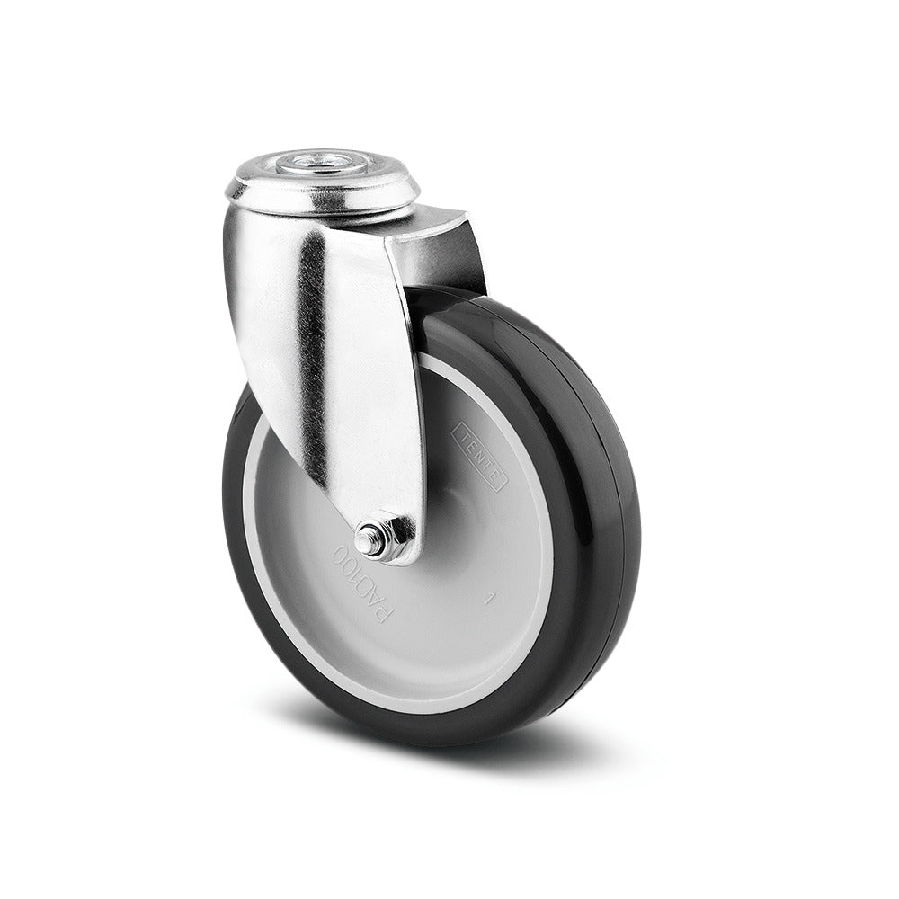 3'' SWIVEL CASTOR BOLT HOLE THERMOPLASTIC THREAD 147 PA 75 P3-11 FURNITURE & EQUIPMENT STEEL CASTOR TENTE