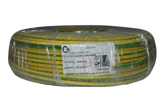 16MM Single Core Cable Yellow/ Green(9 MTR ROLL)