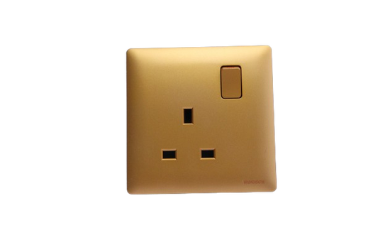 Windsor Innova Golden 13A 1 Gang Switched Socket - 9145DY
