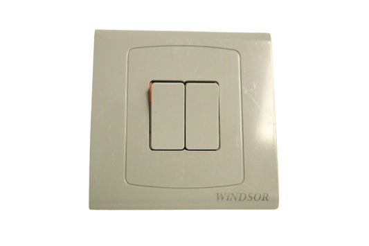 10A  2gang  2way  plate  switch