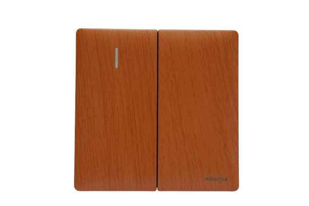 Windsor Innova Light Wooden 2-Gang 2-Way Switch 1A - 9134LW