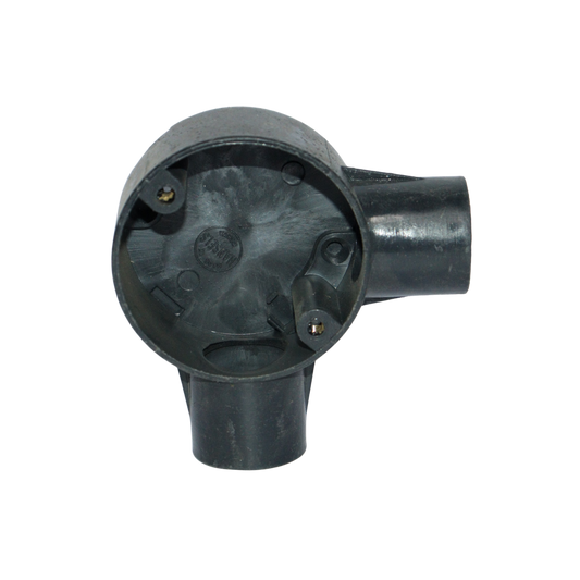 20MM 2 Way Angle PVC Junction Box Black